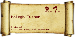 Melegh Tuzson névjegykártya